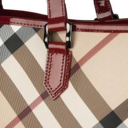 Burberry 3753178 Nova Check Large PVC Tote Bag