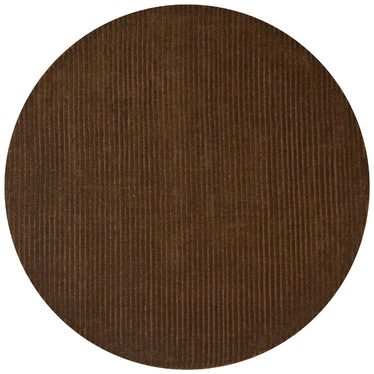 Hand tufted Pulse Brown Wool Rug (8 Round)