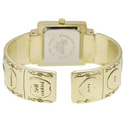 Geneva Platinum Womens Inspirational Cuff Watch