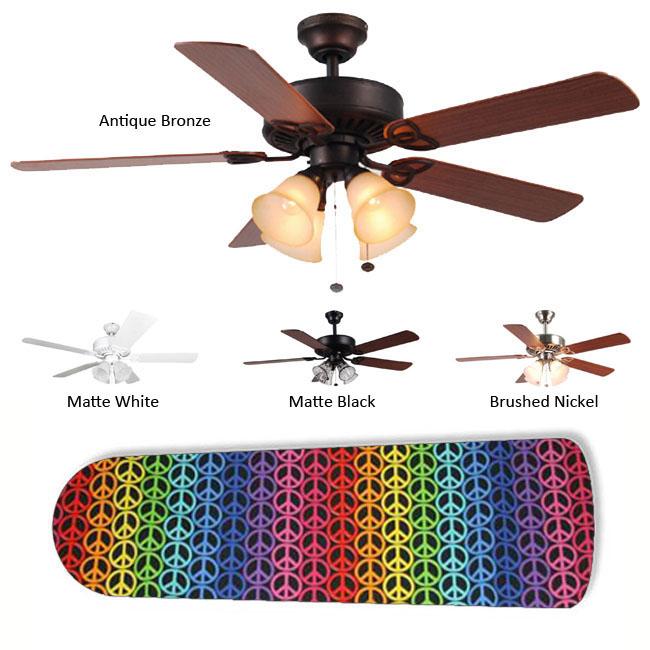 Rainbow Peace Blades 4light Ceiling Fan Free Shipping Today 13524604