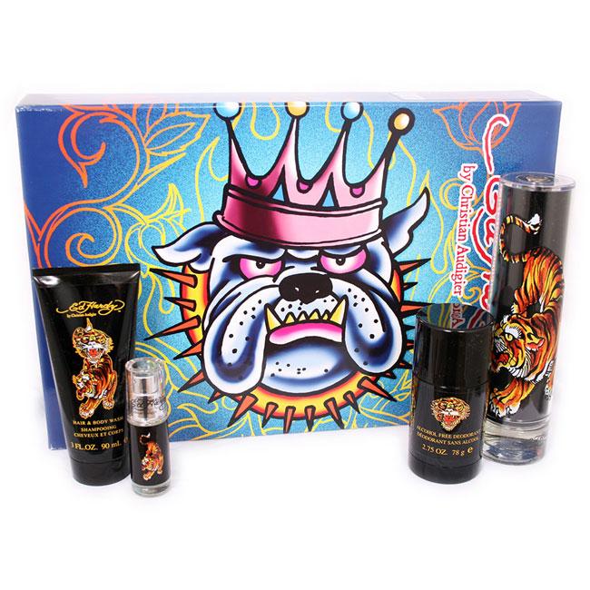 Ed Hardy King Dog Mens 4 piece Fragrance Set