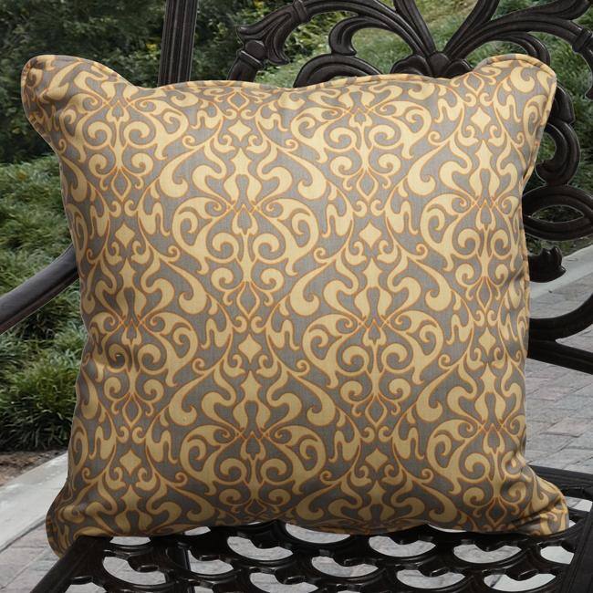 Isabella Outdoor Verti Shiitake Gold Pillows (Set of 2)