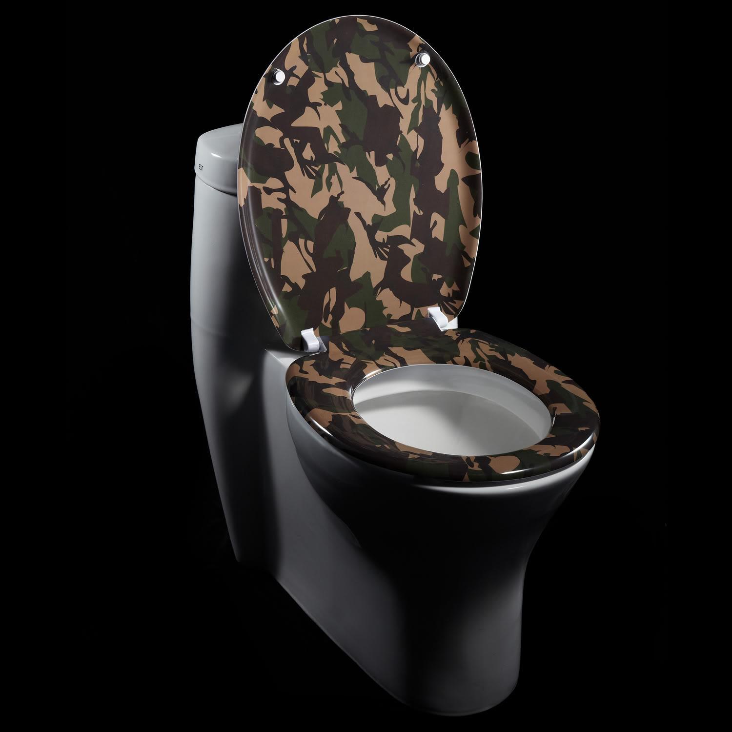 Camouflage Designer Melamine Toilet Seat Cover - Free Shipping On ...