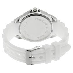 Geneva Platinum Womens White Silicone Watch