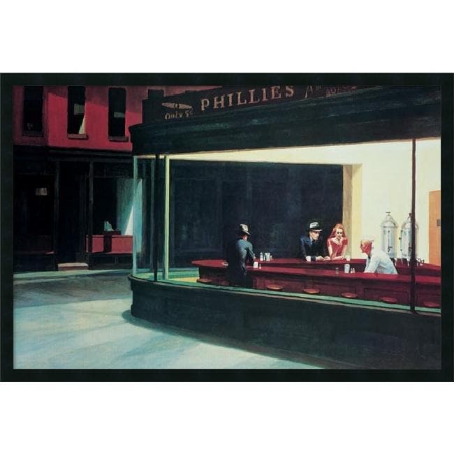 Edward Hopper Nighthawks Framed Art  