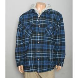 field & stream men's quilted flannel hooded jacket