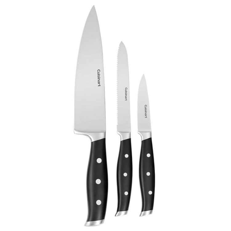 Cuisinart 3 piece Forged Triple Riveted Chef Set Cuisinart Cutlery Sets