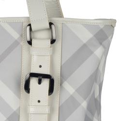 Burberry 3722964 Small Nylon Check Print Shopper Bag