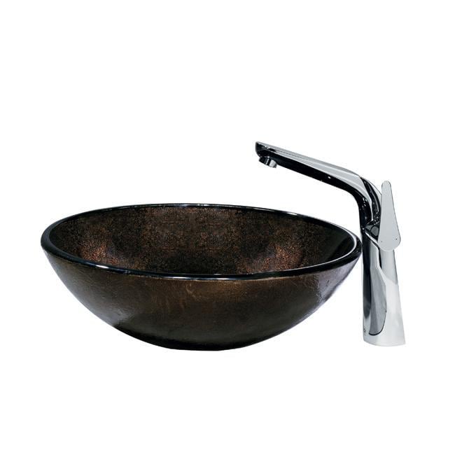 Vigo Stardust Vessel Sink and Faucet Combo  