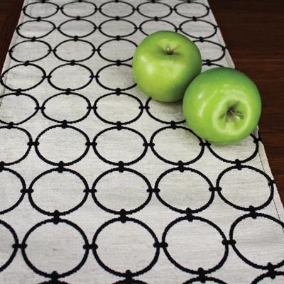 Estrada Chocolate Brown/ Beige Table Runner