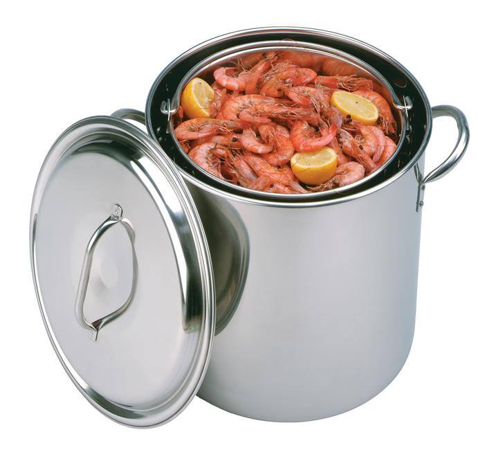 King Kooker 80-qt Stainless Steel Boiling Pot with Steam Basket and Lid