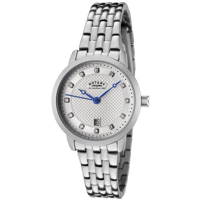 Rotary Women's Stainless Steel Crystal Watch Rotary Women's Rotary Watches