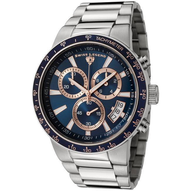 Swiss Legend Mens Endurance Stainless Steel Chronograph Watch