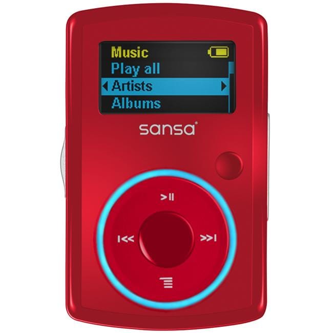 SanDisk SDMX11R Sansa Clip 2GB Red  Player (Refurbished 