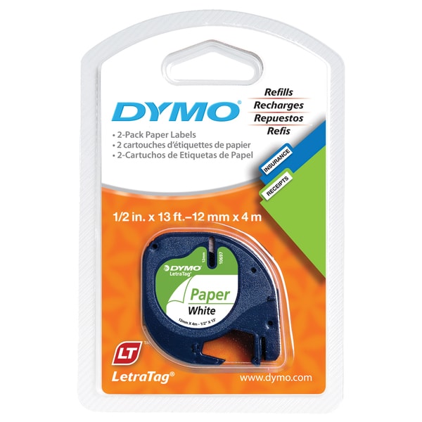 Dymo LetraTag Pack Paper Label Refills (2 Refill) - Free Shipping On ...