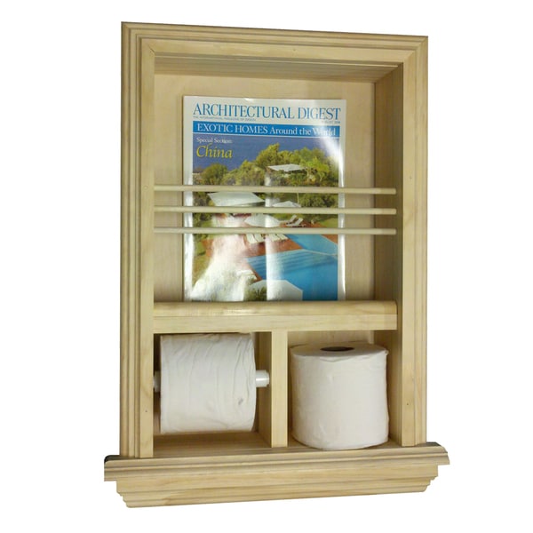 Recessed Magazine Rack/ Toilet Paper Combo III - Overstock ...