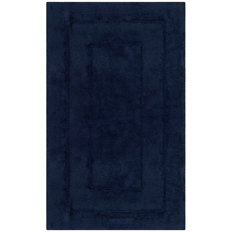 SAFAVIEH Spa 2400 Gram Tri Navy 21 x 34 Bath Rug (Set of 2)