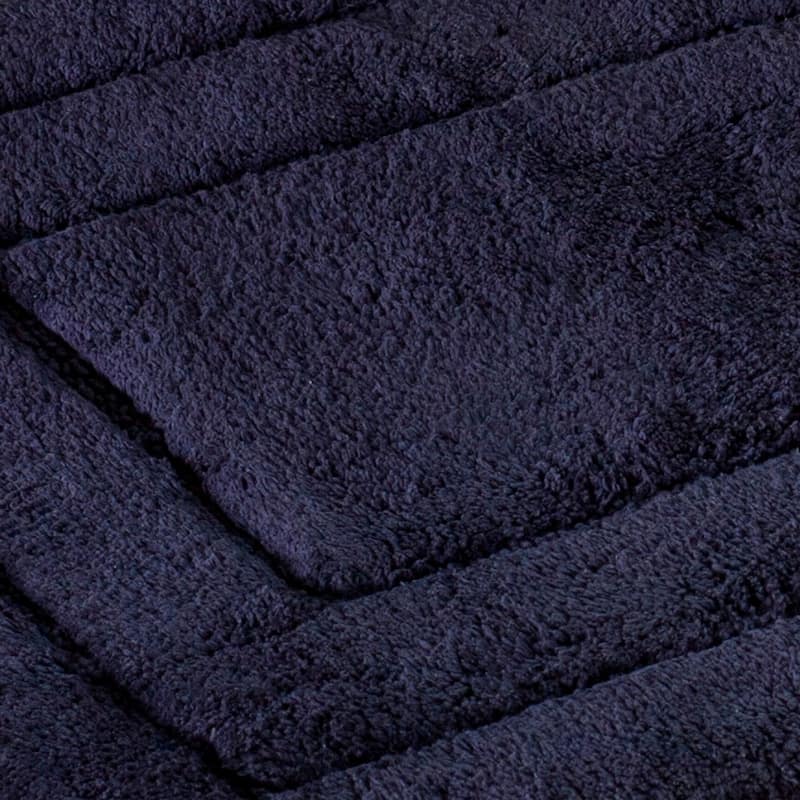 SAFAVIEH Spa 2400 Gram Tri Navy 21 x 34 Bath Rug (Set of 2)