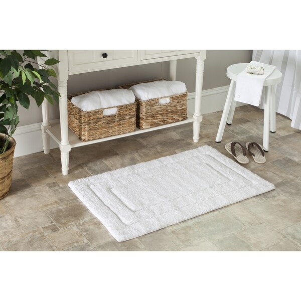 Spa 2400 Gram Tri White Bath Mats (Set of 2)