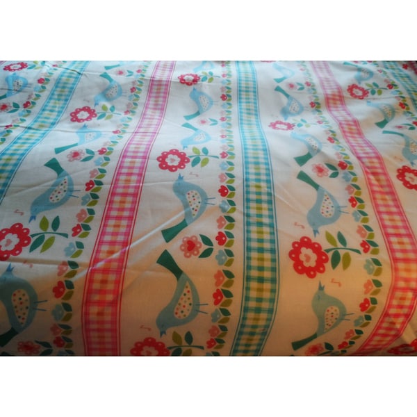 Shop Flowers and Birds Crib/Toddler Bed Fitted Sheet Free Shipping On