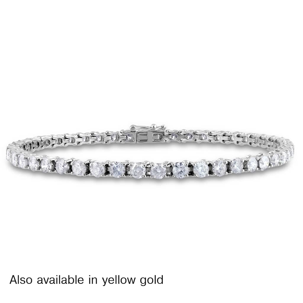 Miadora Signature Collection 14k Gold 6ct TDW Diamond Bracelet