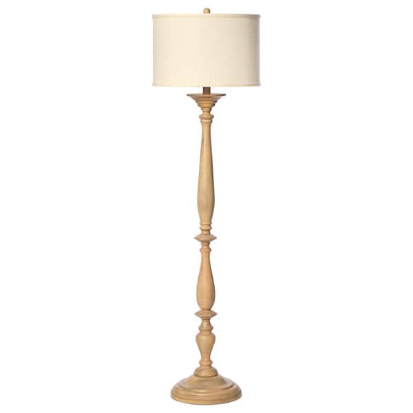 Latte Spindle Floor Lamp With Cream Shade 7411413 Latte Spindle Floor Lamp With