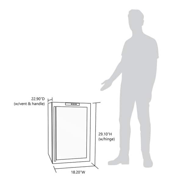 NewAir AW-281E 28-bottle Stainless Steel Thermoelectric Assembled Wine Cooler