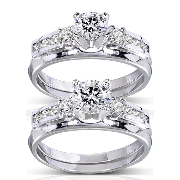0.45 Carat Round Cut Diamond 14k White Gold Over Enhancer Wrap Wedding Band Ring