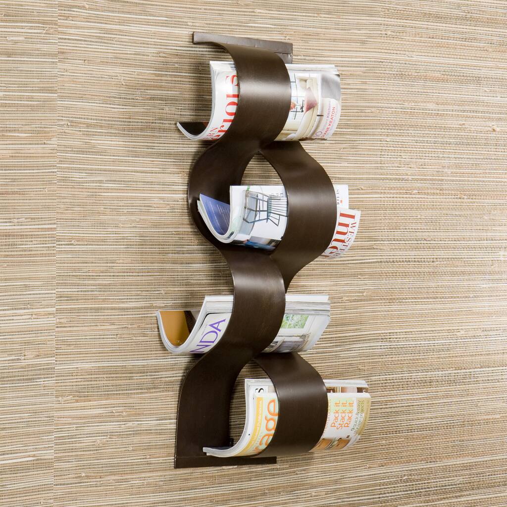 SEI Furniture Georgia Wall Mount Magazine Rack