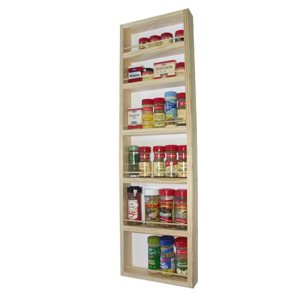 Solid Pine Wood 37-inch On-the-wall Spice Rack