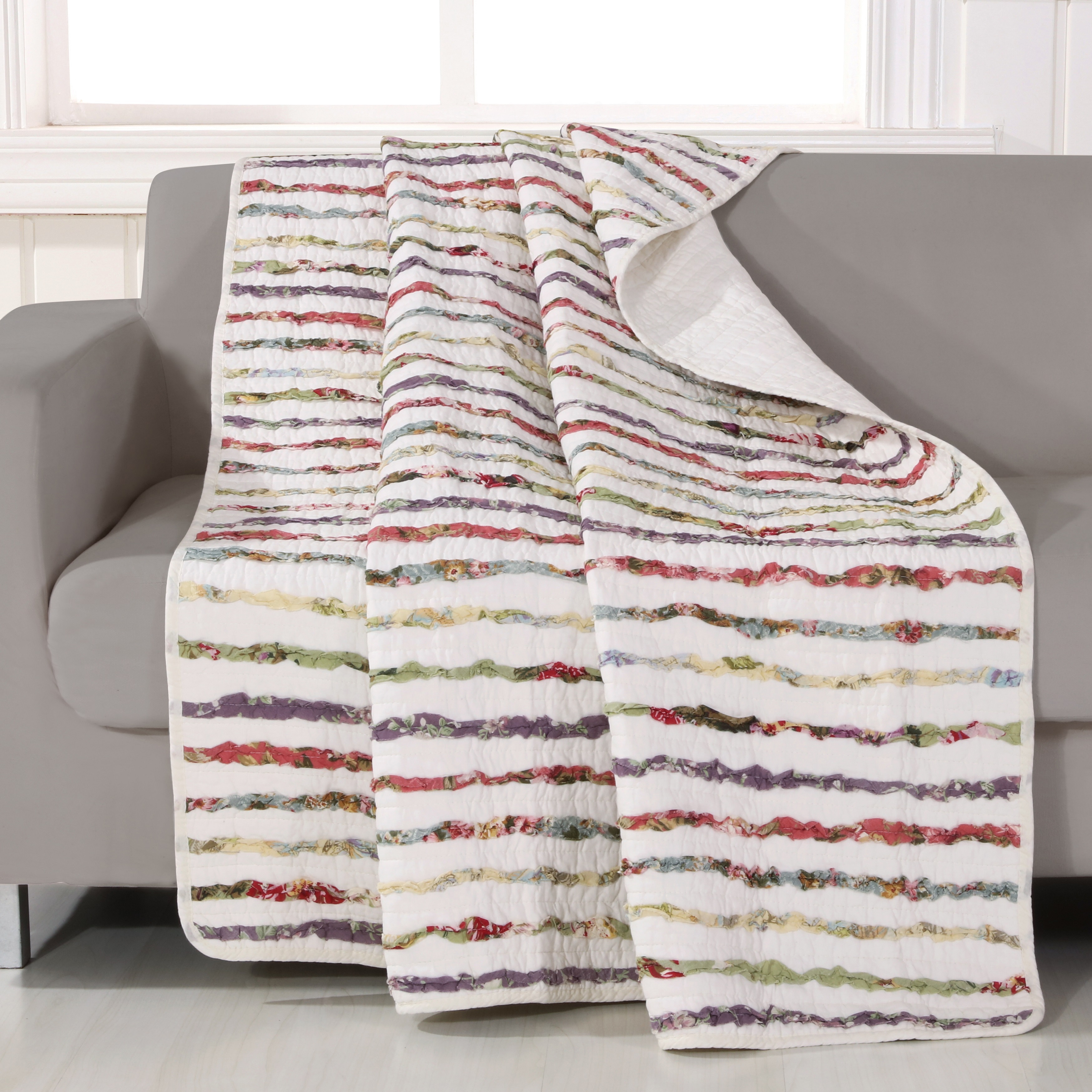 Decorative Velvet Plush Throw Blanket With Ruffle Trim for Sofa