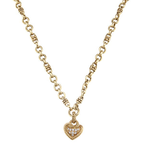 Judith Ripka 18k Gold 3/4ct TDW Diamond Heart Necklace (G-H, VS1-VS2 ...