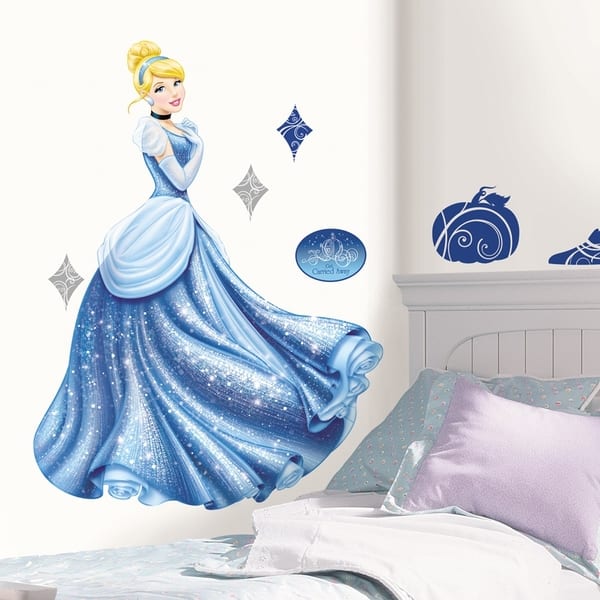 slide 2 of 2, Disney Princess Cinderella Glamour Peel & Stick Giant Wall Decal