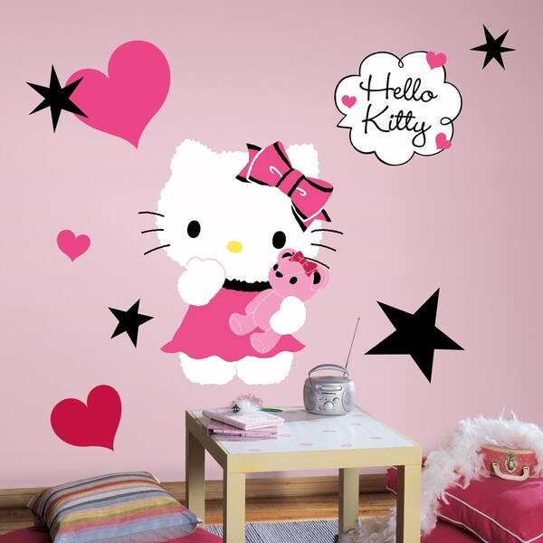 slide 2 of 3, Hello Kitty Couture Peel & Stick Giant Wall Decal