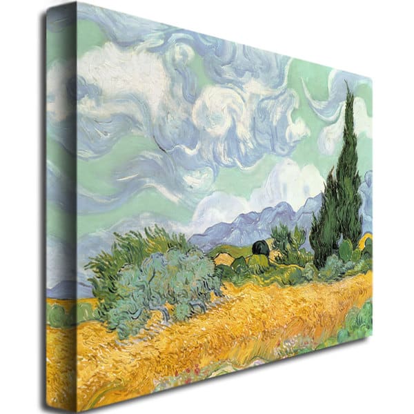 Vincent Van Gogh Wheatfield With Cypresses 18 Canvas Art Overstock