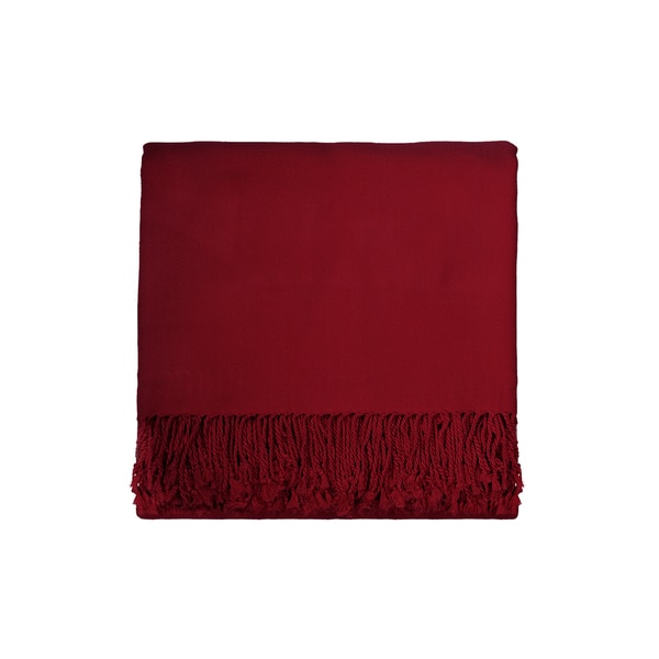 Solid Rayon from Bamboo 50 x 70 Cranberry Throw