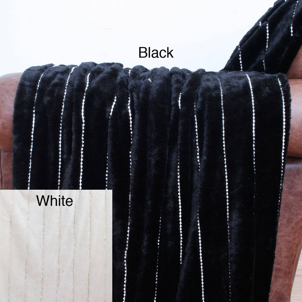 Rianna Minked 50 x 60 Rhinestone Throw