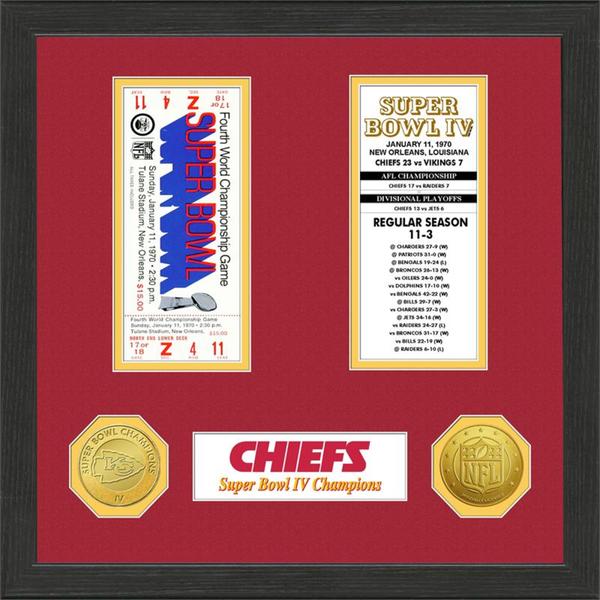 Kansas City Chiefs NFL SB Ticket/Game Coin Frame