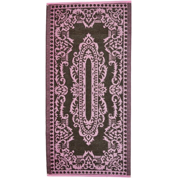 Indoor/Outdoor Rug Pink/Coffee (6' x 3') (India)