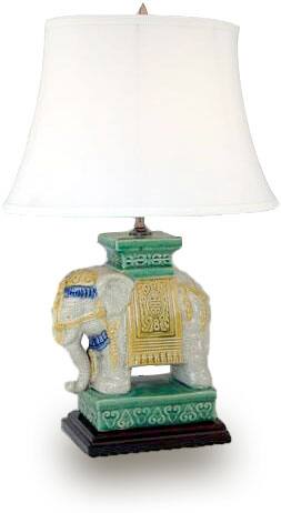 Ceramic Elephant Lamp (China)