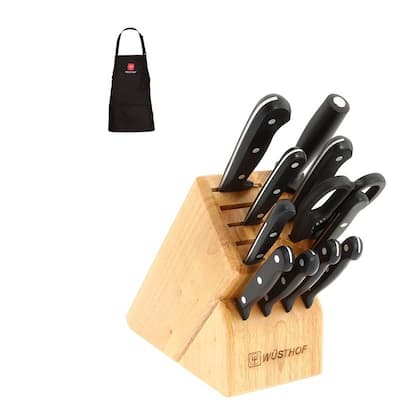 Wusthof 9312-B Gourmet 12-piece Knife Set with Block and Bonus Wusthof Apron