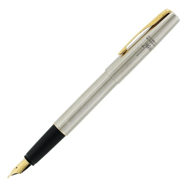 Parker Frontier Greenwich Stainless Steel GT Fine Point Fountain Pen