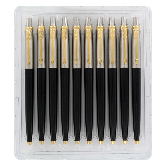 Parker Jotter Classic Gold GT Ball Pen Blue Ink Gold Trim Fine Tip Blue Ink