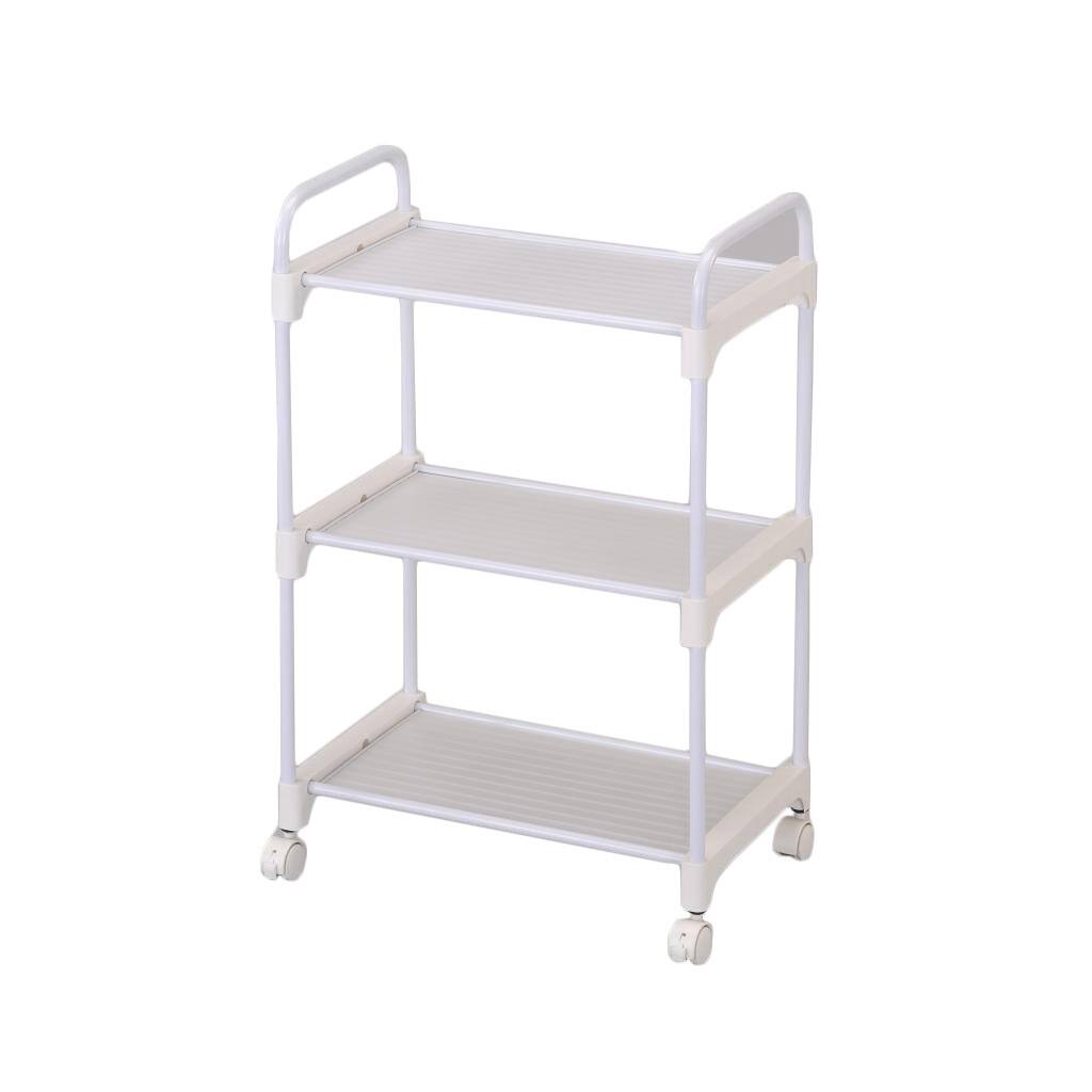 Stainless Steel White 3-tier Utility Cart