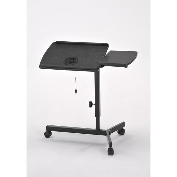 Casual Matte Black 1.6-foot Adjustable Laptop Desk
