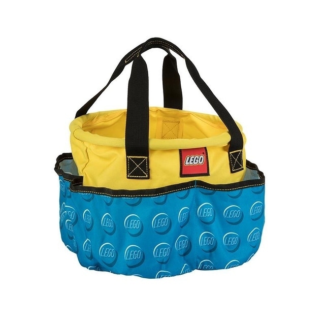 Lego Big Toy Bucket (Blue/YellowOpen main compartment with plastic ring to keep its shape and make it easy to see everything insideFour outer volume pockets keep smaller items organizedWebbing handles make it easy to transport it from one place to another