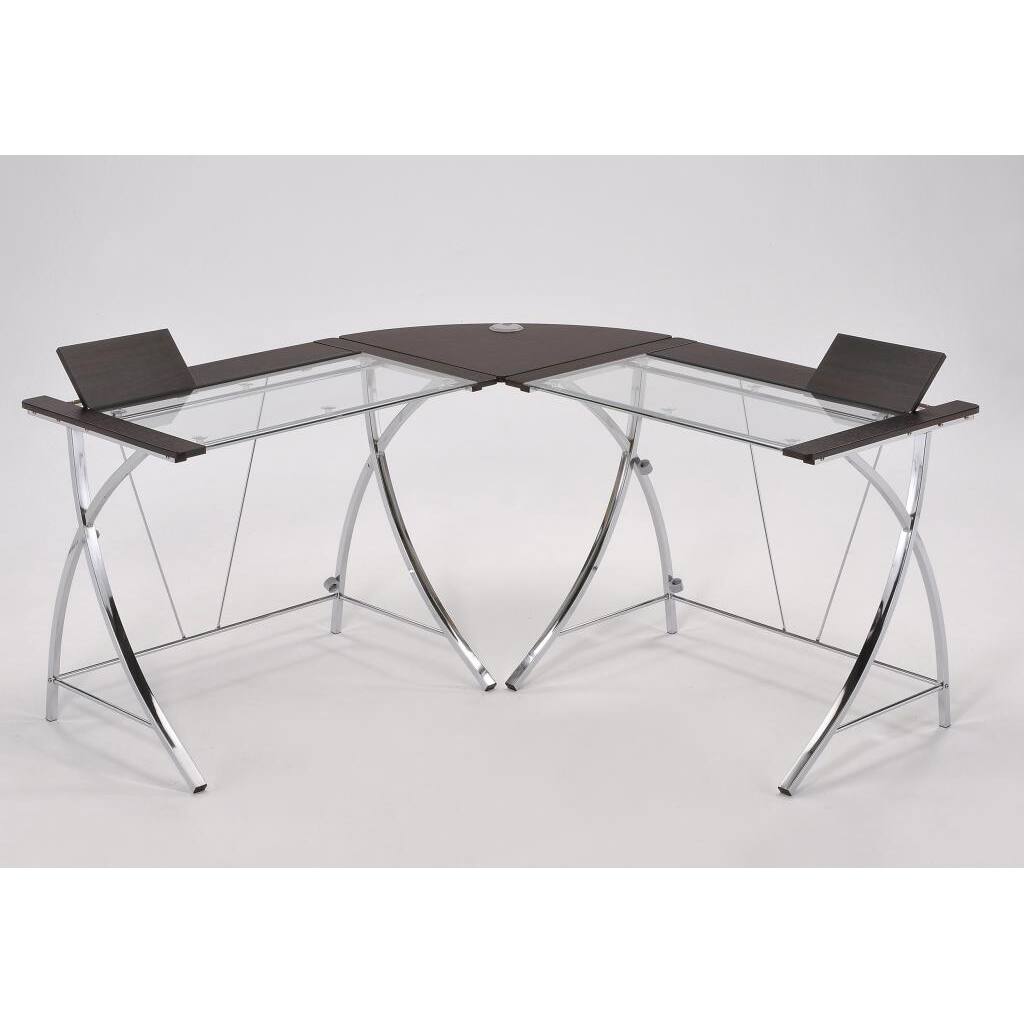 Modern Dark Natural Brown 5.3-foot Computer Desk