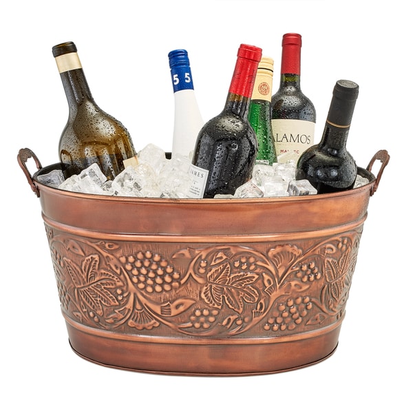 Old Dutch Antique Copper Embossed Ice Bucket