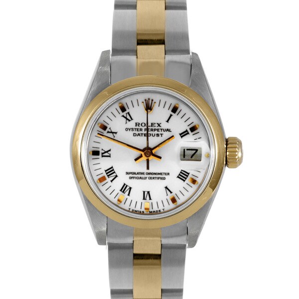 Pre-Owned Rolex Women's Two-Tone Steel Datejust Watch with White Dial