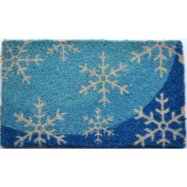 Blue Flakes Multi Coir Door Mat (2'6 x 1'6)